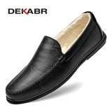 Italian Mens Shoes Casual Luxury Brand Summer Men Loafers Split Leather Moccasins Comfy Breathable Slip On Boat