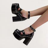 Big Size 43 Female Pumps Ankle Buckle Cover Toe Platform High Heel women's Pumps Trendy Luxury Sexy Summer