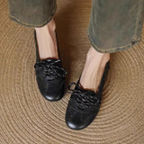 Breakj Enough Not To Take Off!2024 New Autumn Soft Leather Single Shoes Women Soft Sole Ballet