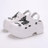 2024 Diy Hole Garden Shoes for Women Slippers Summer 2024 Soft Chunky Platform Sandals Woman Non Slip Beach