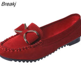 women's loafers Solid Colors Flat ballet shoes Bow Knot Lazy loafers Shallow Casual Slip On Shoes scarpe