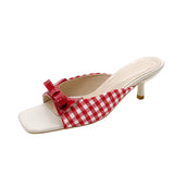 Breakj Cool Slippers 2025 Summer Toe A Word High-Height Cool Slippers Square Head French Style Wear Fine And