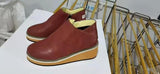 Breakj Slope And Thin Short Boots Women Autumn And Winter New Side Zipper With Leather Side-Faced Boots