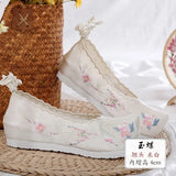 Hanfu shoes, embroidered shoes, women's antiquity shoes, heightened Chinese elements, ancient bow