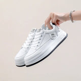 Breakj 2025 Spring Small White Shoes New Korean Ins Female Student Platform Increased Sports Board Shoes Casual Shoes Street Shot