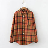 Style Plaid Shirts Women 2021 New Loose Design Blouse Lady Long Sleeve Blouses Cotton Casual Shirt Women Tops