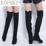 Sexy 3 Colour Thigh High Boots Female Winter Boots Women Over the Knee Boots Flat Stretch Fashion Shoes 2022 New Riding Boots