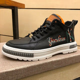 autumn high top men's shoes versatile thick soled fashion casual board shoes men breathable small white shoes men's