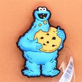 imitation 1pcs Cartoon PVC Shoe Charms Sesame Street Shoe Accessories Shoe Buckle Decorations fit Croc JIBZ Kids X-mas