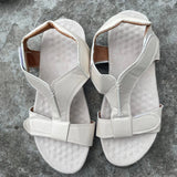 Breakj Summer Large Size Lady Flat Foot Bow Magic Sticker Casual Beach