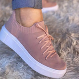 For Women 2022 Autumn Woman Flats Vulcanize Shoes Solid Ladies Bordered Sneakers Casual Female Flat Footwear Plus Size