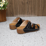 Breakj 2025 New Slippers Thick Bottom Hollow Slope With Large Size Flip-Flop Women's Shoes Fish Mouth