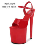 Model Shoes Women Sexy Catwalk Shoes Sandals 9 13 15 17 20 CM High Heels Platform Sandals Girls Shoe Party Club Drop