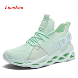 Sneakers Women's Flat Tennis Shoes White Green Yellow Running Sneakers Light Breathable Mesh basket femme Big Size