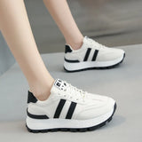 Breakj Summer New Large-Size Women's Thick-Soled Sports Casual Shoes In Front Of The Lace Round