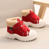 Warm Martin Boots Winter New Boys Plus Thicken Velvet Cotton Shoes Girls Waterproof Short Boots Baby Cotton