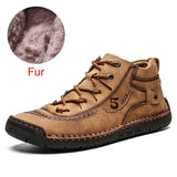 Size 39~48 Winter Snow Boots Ankle Waterproof With Fur Plush Warm Male Casual Boots Work Fashion Boots Comfort Men