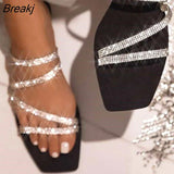 Slippers 2022 Summer Fashion Candy Color Rhinestone Sandals Girls Rainbow Crystal Slip-On Outdoor Beach Women's