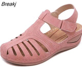 Women Sandals Summer Ladies Comfortable Round Toe Ankle Hollow Sandals Female Soft Sole Shoes Drop shipping Plus Size
