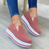 Shoes 2024 Spring And Autumn New Style Low-Top Thick Soles Heightened Casual Women's Shoes Muffins One Foot On Lazy
