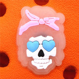 Designer Vampire Shoe Charm Accessories Scary Halloween Monster Shoes Buttons Skeleton Sandals Charm