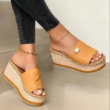 Wedges Slippers Women Platform sandals Fashion High Heeled Shoes Outdoor Beach Sandals Ladies Slides Flip Flop big