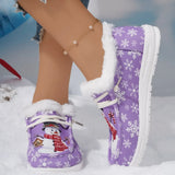 Short Snow Boots 2023 Winter New Large-Size Velveteen Leisure Women's Flat-Soled Warm Cotton