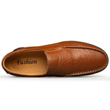 Leather Men Casual Shoes Luxury Brand 2019 Mens Loafers Moccasins Breathable Slip on Black Driving Shoes Plus Size
