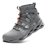 New Work Boots Men Safety Shoes Steel Toe Safety Ankle Boots Indestructible Shoes Anti-smash Work Socks Sneakers