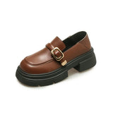 2024 New British Style Black Leather Shoes With Mary Jane