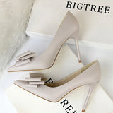 Shoes Bow-knot Pumps Women High Heels 2022 Fashion Women Heels Lady Stiletto Shoes Wedding Shoes Classic Pumps