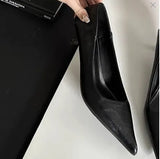 Breakj French New Leopard-Print Fine Heel Single Shoes Sexy Pointed High-Heeled High-Heeled High-Heeled Shoes Small-Size Velvet Cat
