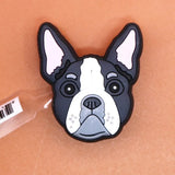 Single Sale Animal style Shoe Charms Accessories Cute Bulldog Garden Shoe Decoration for croc jibz Kid's X-mas Gifts
