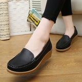 Breakj Spring And Autumn Cows And Heel Nurse Shoes Casual Mom Shoes Flats Single Shoes Women's