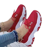 Breakj Single-Shoe Women 2025 Spring Leisure Thick Soles Front Lace Single Shoes