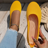 Breakj And Autumn New Large Size Round Head Solid Color Flat Casual Bean