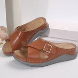 Breakj Summer New Sloped Sandals Type Beach Sandals Women's Large Size Women's