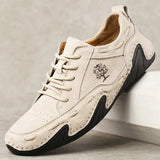 o'clock Quality Genuine Leather Men Shoes Casual Breathable Non-slip Driving Sneaker Trendy Outdoor Footwear Big Size