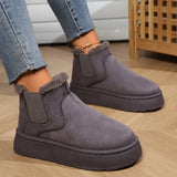 Breakj 2025 New Women's Thick Snow Boots Inside Plus Velvet Round Head Cotton
