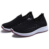 Women Sneakers Summer Flat Comfy Casual Ladies Shoes Slip-On Hollow Out Solid Tenis Feminino Fashion Shoes Femme