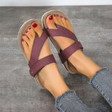 Breakj New Summer Flat Sandals Beach Shoes Casual Slippers Round Head Toe Large Beach
