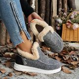 Breakj Plus Size Warm Snow Boots Warm And Thick Autumn And Winter Casual Cotton Shoes Women's Ankle
