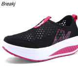 Women Sneakers 2023 Breathable Waterproof Wedges Platform Vulcanize Shoes Woman Spring Luxury Leather Casual Tennis Feminino