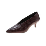 Shoes Women 2023 All-match Retro Women's Thick Heel Spring and Autumn New Pointed V Mouth Comfortable High