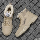 Boots Men's Snow Boots Winter Warm Lace Up 2023 New Men's Shoes Wool Plush Winter Boots Men's Shoes Extra