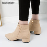 Shoes Women Boots Fashion Waterproof Booties Plus Size Comfortable Soft Bottom Female Platform Shoes Black Botas De