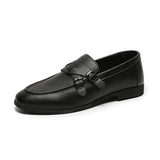 Breakj Dou Dou Shoes Men's Leather Shoes Business Casual Leather Shoes Male Korean Version Personality Punk Wind Lazy Man Shoes