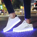 30-41 Glowing Sneakers for Children Boys Girls Luminous Shoes with Light up sole Kids Lighted Led Slippers with USB