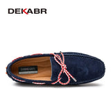 Size 38~47 Genuine Leather Loafers Hot Sale Driving Shoes Fashion Casual Shoes Original Design Summer Flats Moccasins