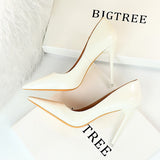 Breakj Fashion Simple Thin With Ultra High With Bright Paint Skin Shallow Mouth Tip